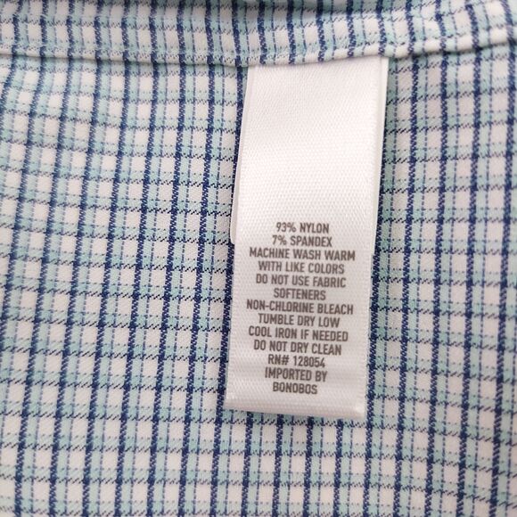 Bonobos Shirt Mens Small Blue Standard Fit Checked Button Up Long Sleeve Casual - Picture 12 of 12
